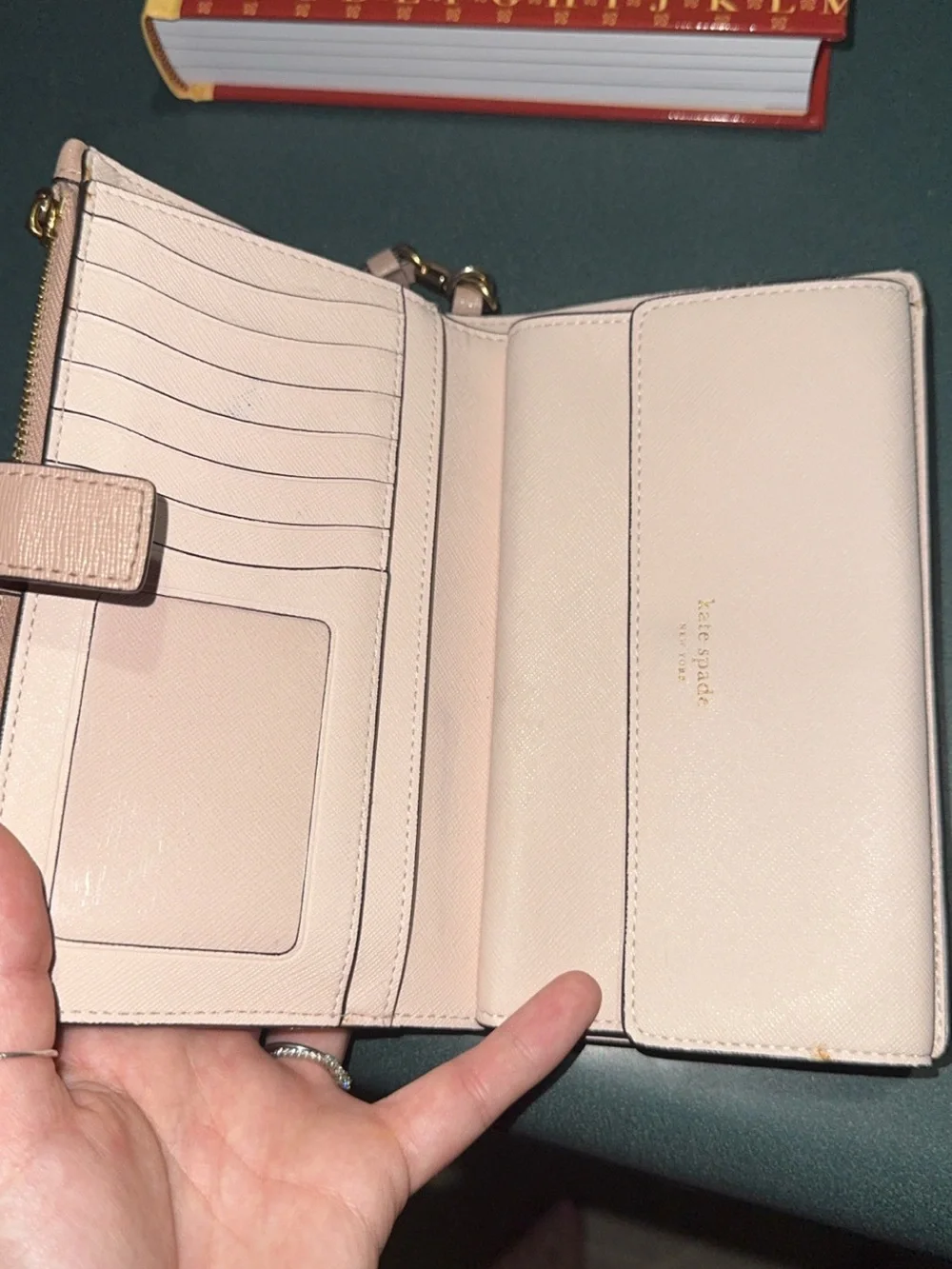 kate spade Wristlet Wallet with Gold Logo